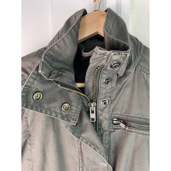 J. Crew Women's XS Olive Green Full Zip Crop Bomber Jacket - Picture 3 of 6